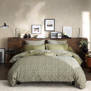 Parure de lit en lyocell kaki 240x220cm