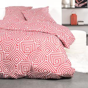 Parure de lit en Polyester Rouge 220x240 cm