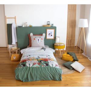 Parure de lit enfant 100% microfibre uni   1 taie 140x200 cm