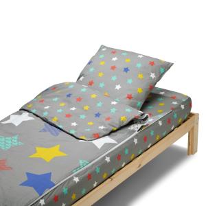 Parure de lit enfant avec couette motif étoiles stars 90x19…