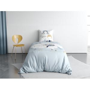 Parure de lit enfant coton imprimée   taie 140x200 cm