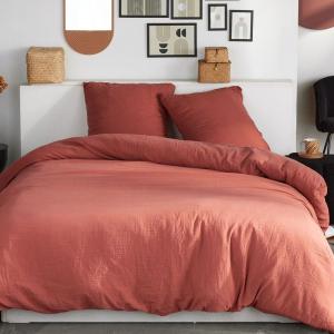 Parure de lit gaze de coton unie  220x240 cm