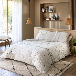 Parure de lit imprimé 100% coton 240x220 cm