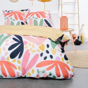 Parure de lit imprimé floral coton SUNSHINE LISE