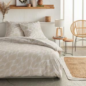 Parure de lit imprimé Graphique  220x240cm Beige