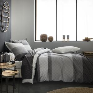 Parure de lit imprimée en lyocell gris240x260