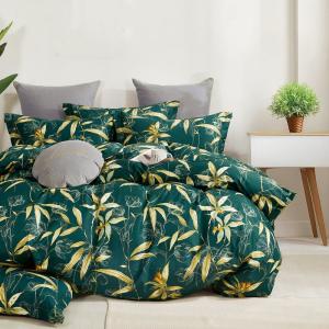 Parure housse de couette 100% percale de coton   2 taies 24…