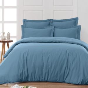 Parure housse de couette   2 taies 65x65 cm  cobalt 240x220…