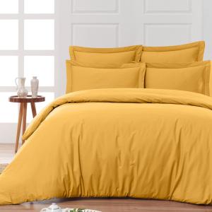 Parure housse de couette   2 taies 65x65 cm  safran 200x200…