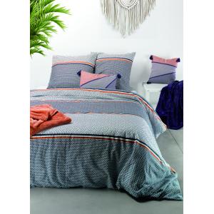 Parure Housse De Couette 3pcs 240x220cm 100% Coton 57fils T…