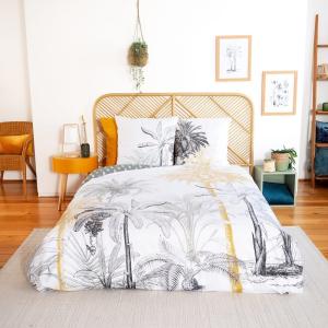 Parure housse de couette coton bci multicolore 260x240 cm