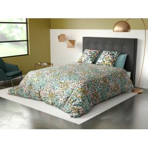 Parure housse de couette coton bio imprimée   2 taies 200x2…