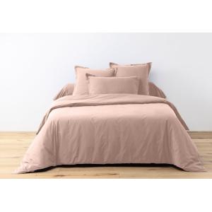 Parure housse de couette en coton blush 140x200 cm