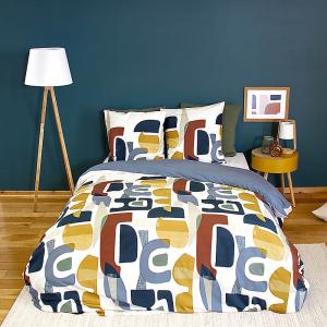 Parure housse de couette en microfibre imprime 140x200 cm
