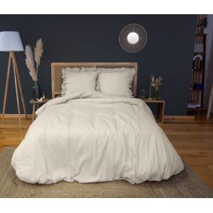 Parure housse de couette en polyester imprimée   2 taies 26…