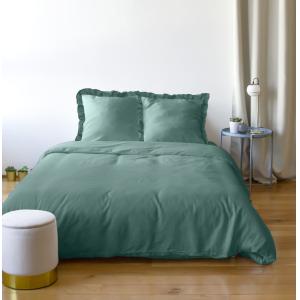Parure housse de couette en polyester vert 240x220 cm