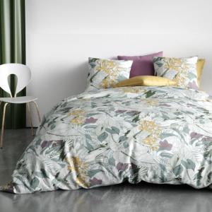Parure housse de couette imprimée en coton bio 240x220 cm