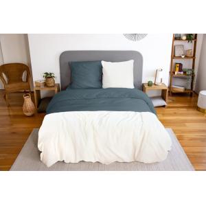 Parure housse de couette polyester bleu 240x220 cm