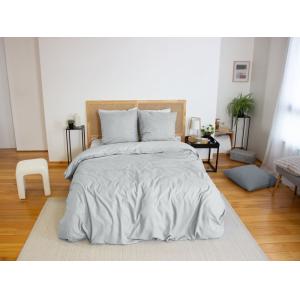 Parure housse de couette polyester cendre 240x220 cm