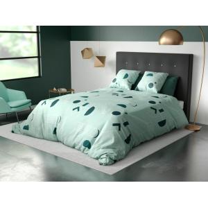 Parure housse de couette polyester imprimée   2 taies 260x2…