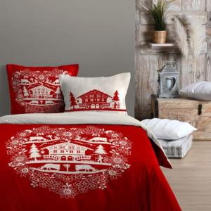 Parure housse de couette valloire rouge 240 x 220 cm – 100…