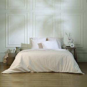 Parure   taie 80x80 coton lavé rose 135x200