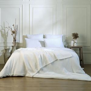 Parure   taies 65x65 gaze de coton blanc 240x220