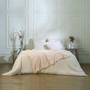 Parure   taies 65x65 gaze de coton rose 240x220 2(65x65)