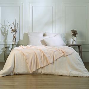 Parure   taies 65x65 gaze de coton rose 260x240 2(65x65)