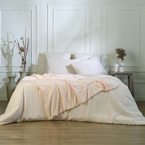 Parure   taies 65x65 gaze de coton rose 260x240