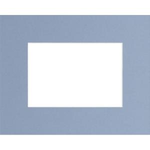 Passe-partout carton bleu clair 50x70 cm ouverture 40x50