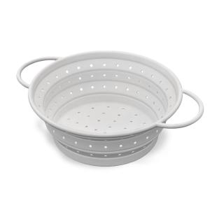 Passoir pliable en silicone avec poignées  26x11cm Blanc