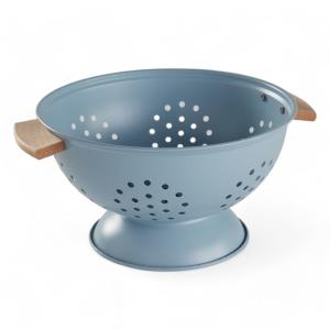 Passoire en métal avec poignées  24x14cm Bleu