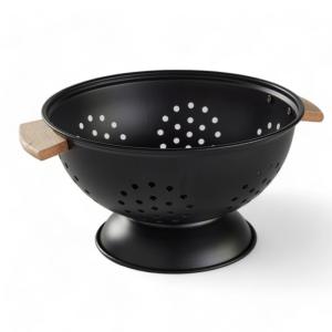 Passoire en métal avec poignées  24x14cm Noir