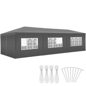 Pavillon 9x3m avec 8 faces latérales amovibles imperméable…