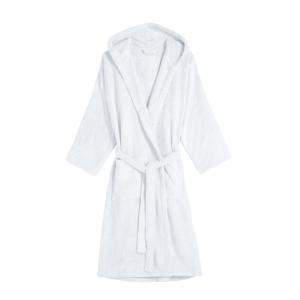 Peignoir capuche en coton BIO Taille XL Blanc