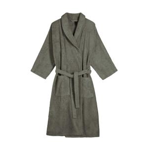Peignoir col châle en coton BIO Taille L Sauge
