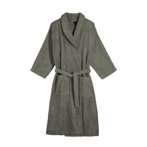 Peignoir col châle en coton BIO Taille XL Sauge