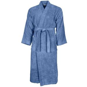 Peignoir col kimono en coton  Cobalt L