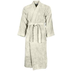 Peignoir col kimono en coton  Ecru M