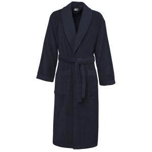 Peignoir de bain mixte col châle Bleu Nuit XXL