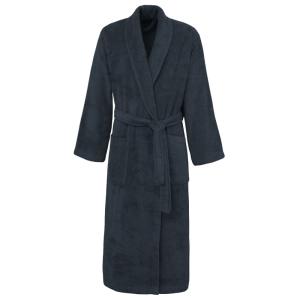 Peignoir de bain mixte col châle en coton 420 g/m² Bleu Nui…