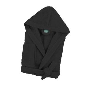 Peignoir enfant Cocoon Coton Noir 12 ans