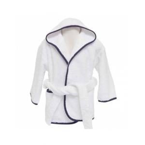 Peignoir enfant coton blanc 4 ans