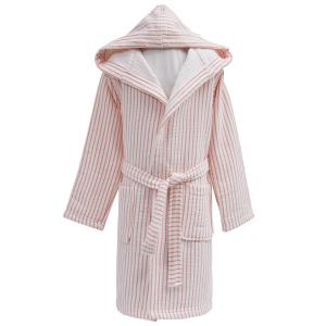 Peignoir enfant en coton bio 400 gr/m²  fraise 08/09 ans
