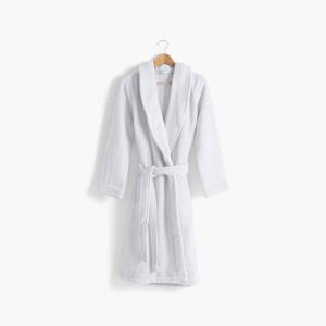Peignoir femme coton moelleux microcoton bouclette uni blan…