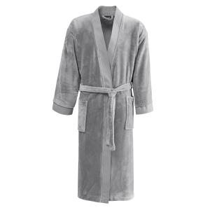 Peignoir kimono mixte polaire chaud  gris perle L