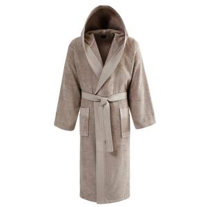 Peignoir mixte à capuche uni 420 g/m²  sable S