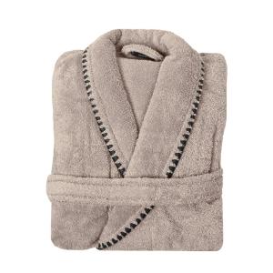 Peignoir mixte col châle point cavalier Sable L