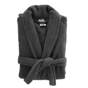 Peignoir Mixte Éponge Col Châle Uni – 500 g/m² - Gris anthr…